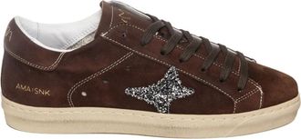 Ama brand D4708 Sneaker - Dames - Sneakers - Bruin - 36 EU - Leer - Schoenen