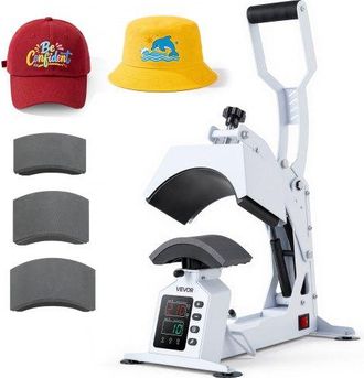 OEM M&aacute;quina De Prensado T&eacute;rmico Para Gorras De 580 W, Prensa T&eacute;rmica Para Gorras Con 4 Placas Intercambiablesa, Control Preciso De Temperatura Y Tiempo, P