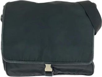 Prada Pre-owned Cross Body Bags, female, Black, Size: ONE SIZE Pre-owned Nylon shoulder-bags