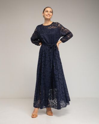 Tantra Lange kanten jurk met elastische tailleband