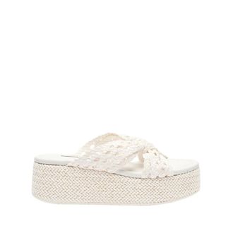 Casadei Sliders, female, White, Size: 8 1/2 US New Zeppa Damier