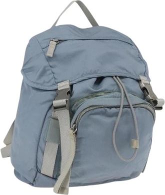 Prada Pre-owned Backpacks, female, Blue, Size: ONE SIZE Pre-owned Nylon Backpack
