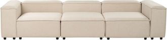 Beliani Modular Sofa 3 Seater ARDAL Fabric Beige