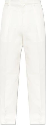 Ferragamo Broeken, Heren, Beige, L, Katoen, Crisp Crease Broeken
