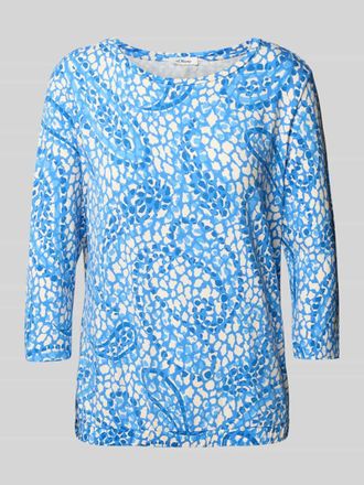 s.Oliver Red Label Relaxed Fit 3/4-Shirt aus Viskose-Stretch in Blau, Gr&ouml;&szlig;e 34