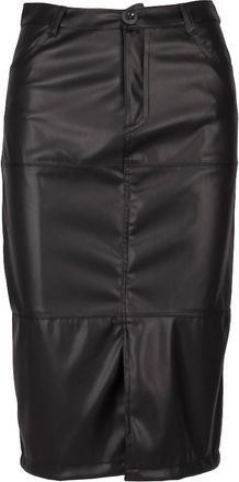 Astrid Womens Blake Faux Leather Skirt In Black