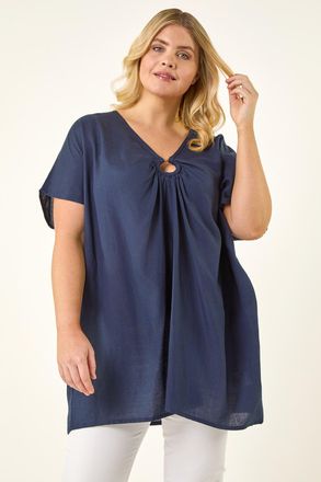 Roman Ring Front Oversized Top