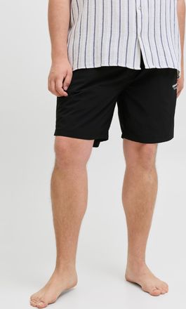 Jack & Jones Plus Size Badeshorts JPSTNAXOS JJSWIM SHORTS VESTERBRO SN PLS, Herren, Gr. 48, N-Gr, schwarz, Web, Polyester, JACK & JONES PLUSSIZE, unifarben, Badehosen Badesh