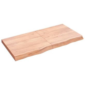Berkfield Home Table Top Light Brown 120x60x(2-6) cm Treated Solid Wood Oak