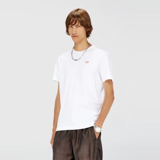 Diesel T-shirt in mercerised cotton - T-Shirts - Man - White