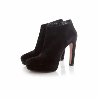 Prada Pre-owned Womens black suede platform boots. - Size EU 40