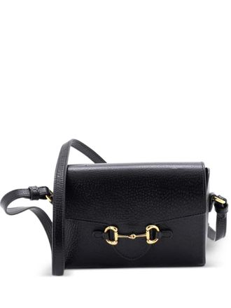 Gucci Horsebit 1955 Flap Leather Mini crossbody bag - Black