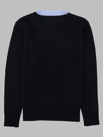 Marni Logo-Intarsia Wool Cashmere Sweater - Black