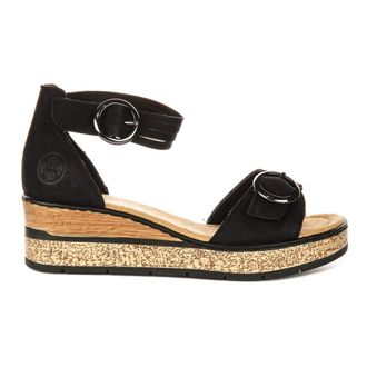 Rieker Wedges, female, Black, 9 UK, Wedge Buckle Sandals