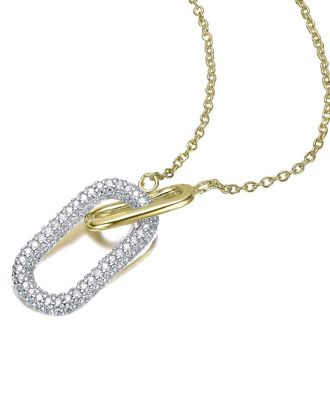 Genevive 14K Diamond Cz Chain Necklace