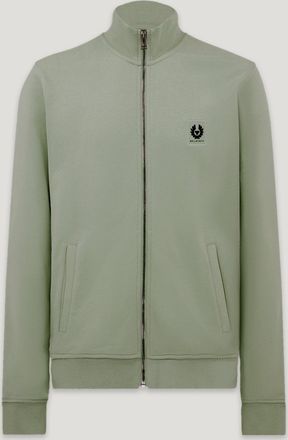 Belstaff Full Zip Sweatshirt Mens Cotton Fleece Sage Green Size 2XL