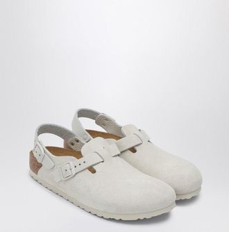 Birkenstock Antique White Suede Tokyo Loafers