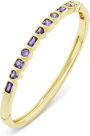 Savvy Cie Jewels 14K Plated Cz Bangle Bracelet