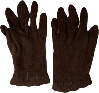 Dior Pre-owned Wool gloves - Dames - Vintage Accessoires - Bruin - ONE Size - Vintage