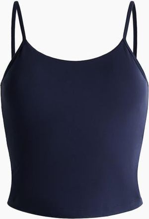 H&M Integral-bra Sports Strappy Top With Softmove in Navy Blue at Nordstrom, Size X-Large