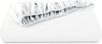 Bare Home 400 Thread Count Organic Cotton Sateen Fitted Sheet in White at Nordstrom, Size California King