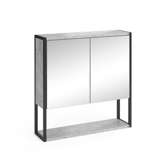 Vicco Armario Con Espejo Para Ba&ntilde;o Fyrk, Hormig&oacute;n, 60 X 60.6 Cm