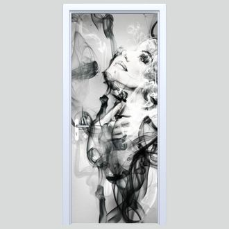 OEM Adhesivo De Tela Para Puerta, Mujer Abstracta 154pd