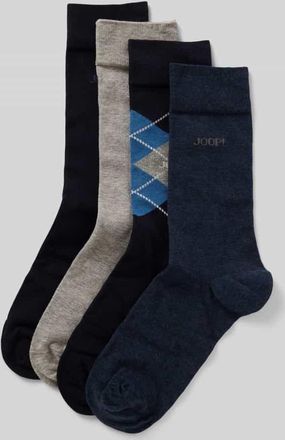 Joop Regular Fit Socken aus Woll-Mix Modell Essentials im 4er-Pack in Marine, Größe 39-42