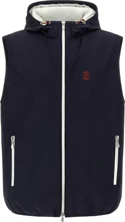 Brunello Cucinelli Navy Blue Vest Jacket