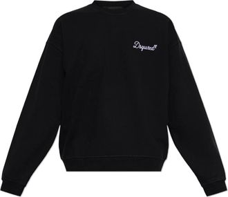 Dsquared2 Relaxed-Fit Sweatshirt Met Logo - Heren - Sweatshirts - Zwart - S - Katoen - Hoodies & sweatvesten