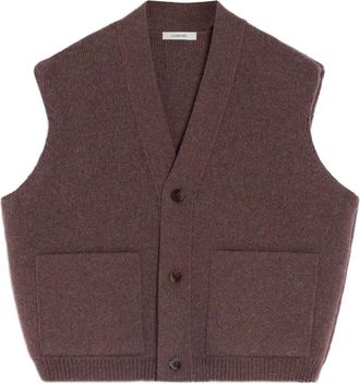 Christophe Lemaire Cardigan Maxi smanicato - Rosso