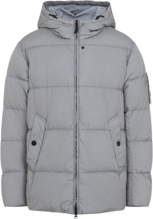 Stone Island Grey Quilted Hood Jacket