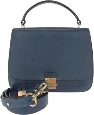 Michael Kors Pre-owned Leather 2way Bag - Dames - Vintage Handtas - Blauw - ONE Size - Leer - Vintage
