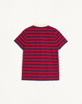 Valentino Polo In Cotone Uomo ROSSO/INDACO XL