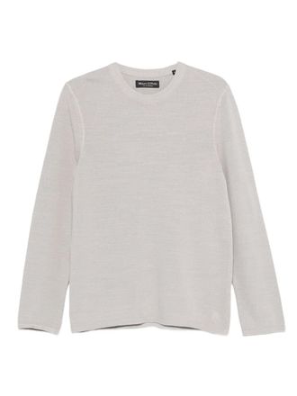 Marc O'Polo embroidered-logo sweater - men - Organic Cotton - M - Grey
