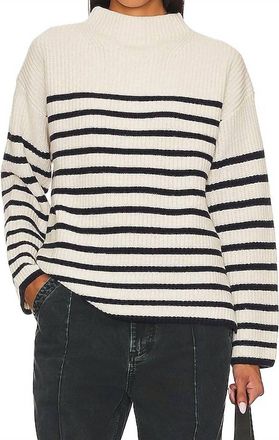 Rails Claudia Sweater In Cream Navy Stripe