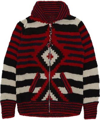 Fortela Diamond Pattern Merino Wool Cardigan in Navy Blue at Nordstrom, Size Xx-Large Eu