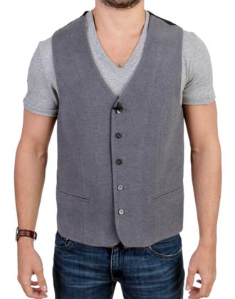 Costume National cotton blend casual Mens vest