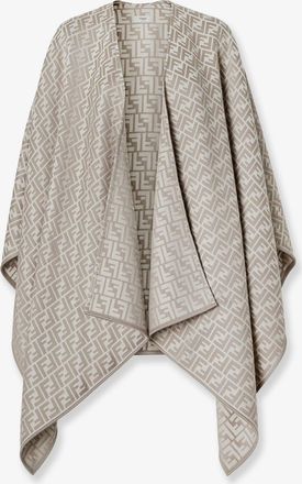 Fendi Poncho FF in lana e seta - FENDI - gender_Woman