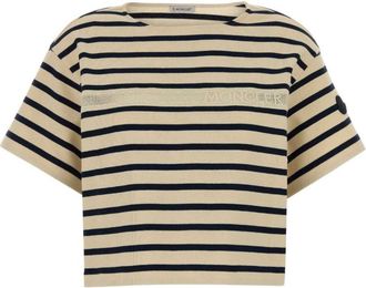 Moncler White Solid Crew Neck T-Shirt