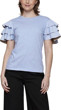 Why Dress Faux Leather Ruffle Top