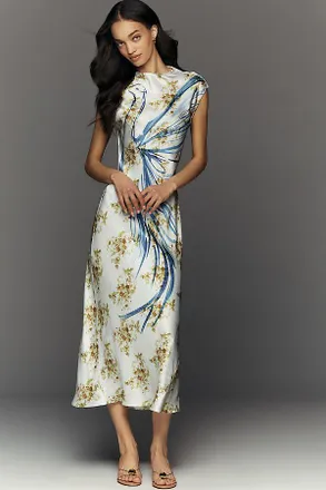 Maeve Mock-Neck Midi Slip Dress