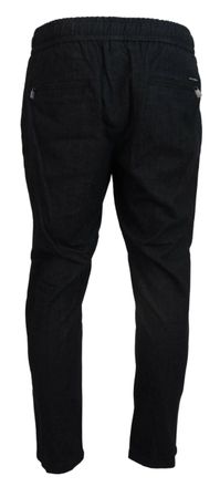 Dolce & Gabbana Mens Grey Cotton Tapered Pants