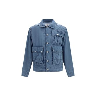 C.P. Company Blue Cotton Full-Length Mens Jacket
