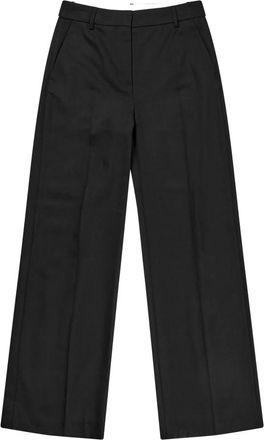 Munthe Zwarte Straight-Leg Sumatra Broek - Dames - Wijde Broeken - Zwart - L - Broeken