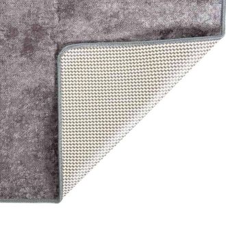 Berkfield Home Rug Washable 190x300 cm Grey Anti Slip | Size: 100 cm diameter