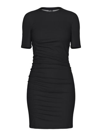 Pieces Womens Pcelly SS Ruching Dress Pwp JRS, Black, XS