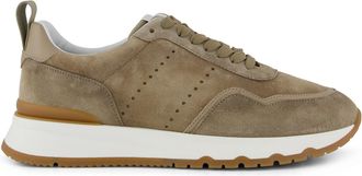 Giorgio sneakers laag Giorgio suede met witte zool khaki
