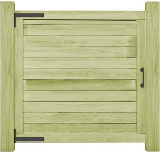 vidaXL Vidaxl - Puerta De Valla De Madera De Pino Impregnada 100x100 Cm