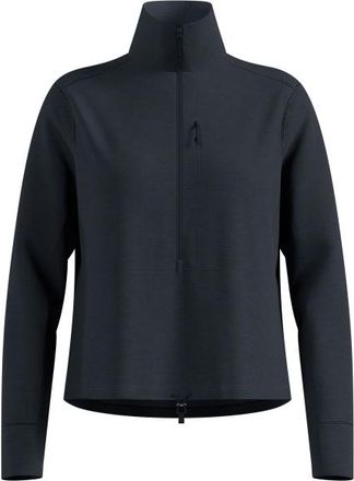 Odlo Mid Layer 1/2 Zip Grid Fleece Fleecejacke f&uuml;r Damen | schwarz/blau